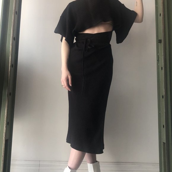 Baserange Clair Wrap Dress Black S 